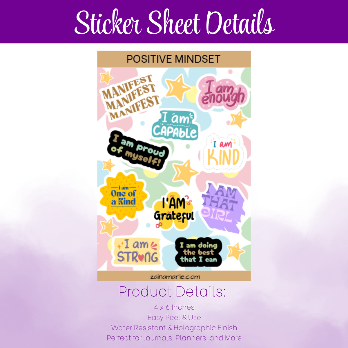 Sticker Sheet | Positive Mindset